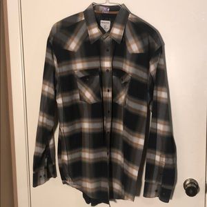 Brown & Black Checkered Rough Stock Long Sleeve